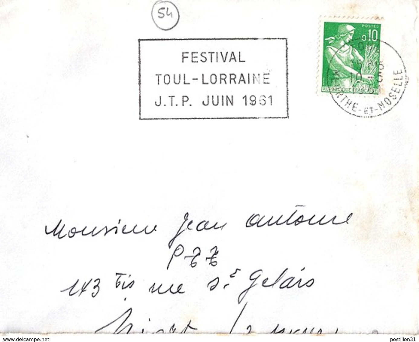 54 . MEURTHE ET MOSELLE . TOUL . SECAP . 1961 . - Maschinenstempel (Sonstige)