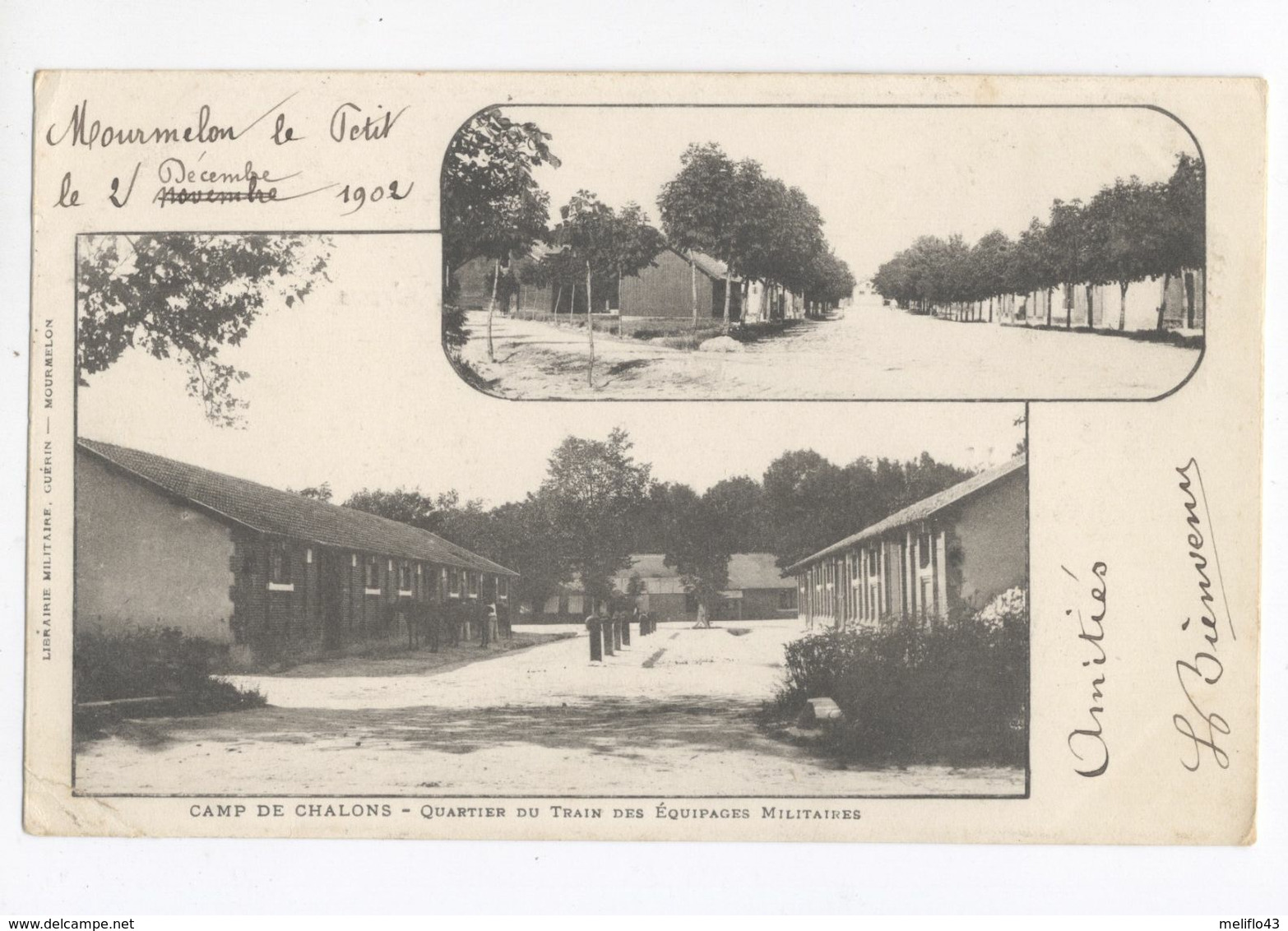 51/CPA 1900 - Camp De Chalons - Quartier Du Train - Camp De Châlons - Mourmelon