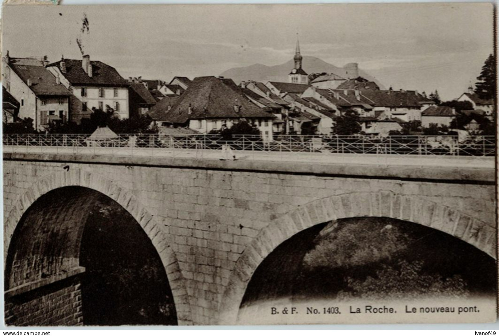 74 - LA ROCHE Sur FORON - CPA  - Le Nouveau Pont - La Roche-sur-Foron