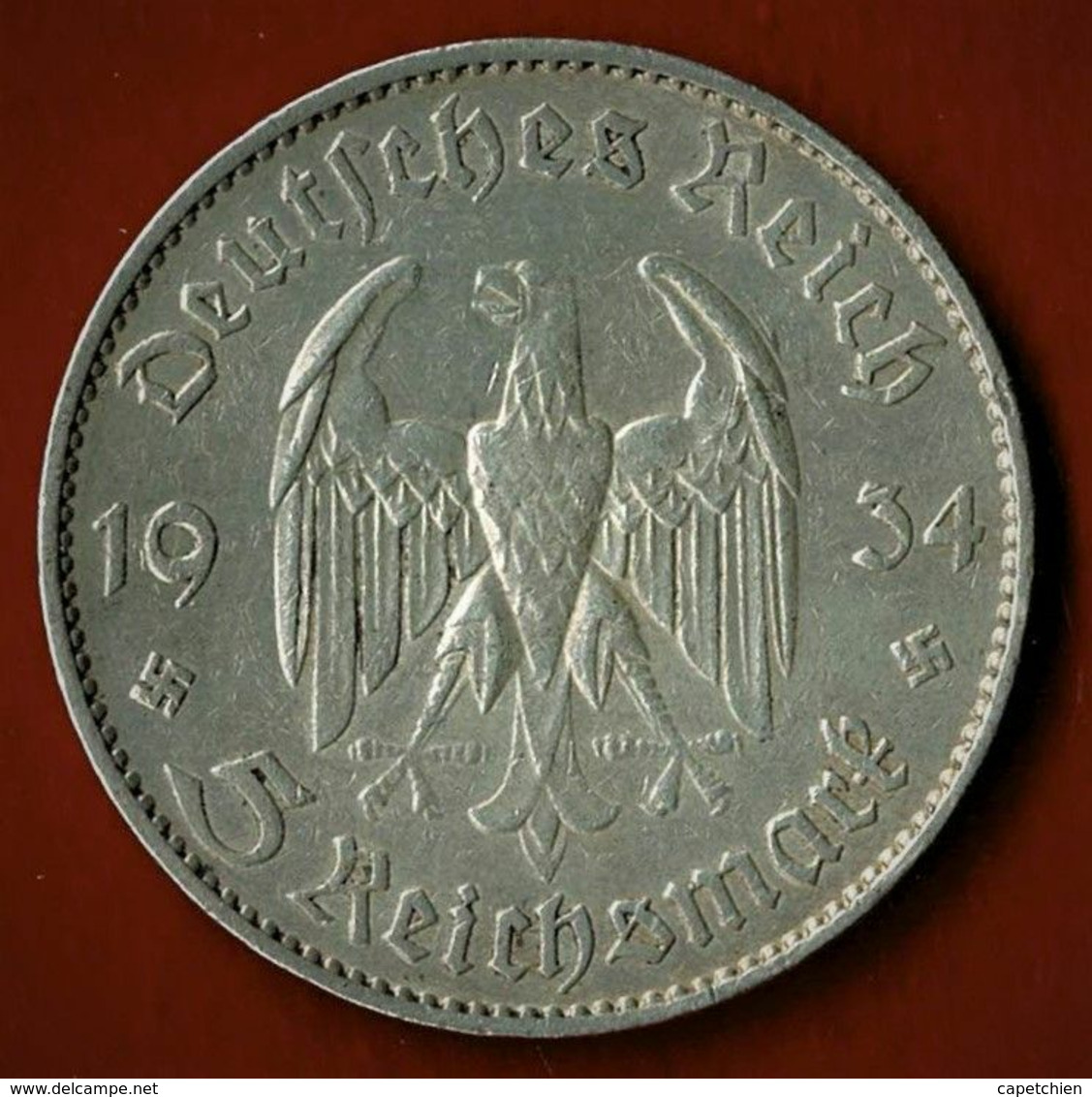 ALLEMAGNE / 5 REICHSMARK / POTSDAM EGLISE DE GARNISON / 1934 F - STUTTGART / SUP - 5 Reichsmark