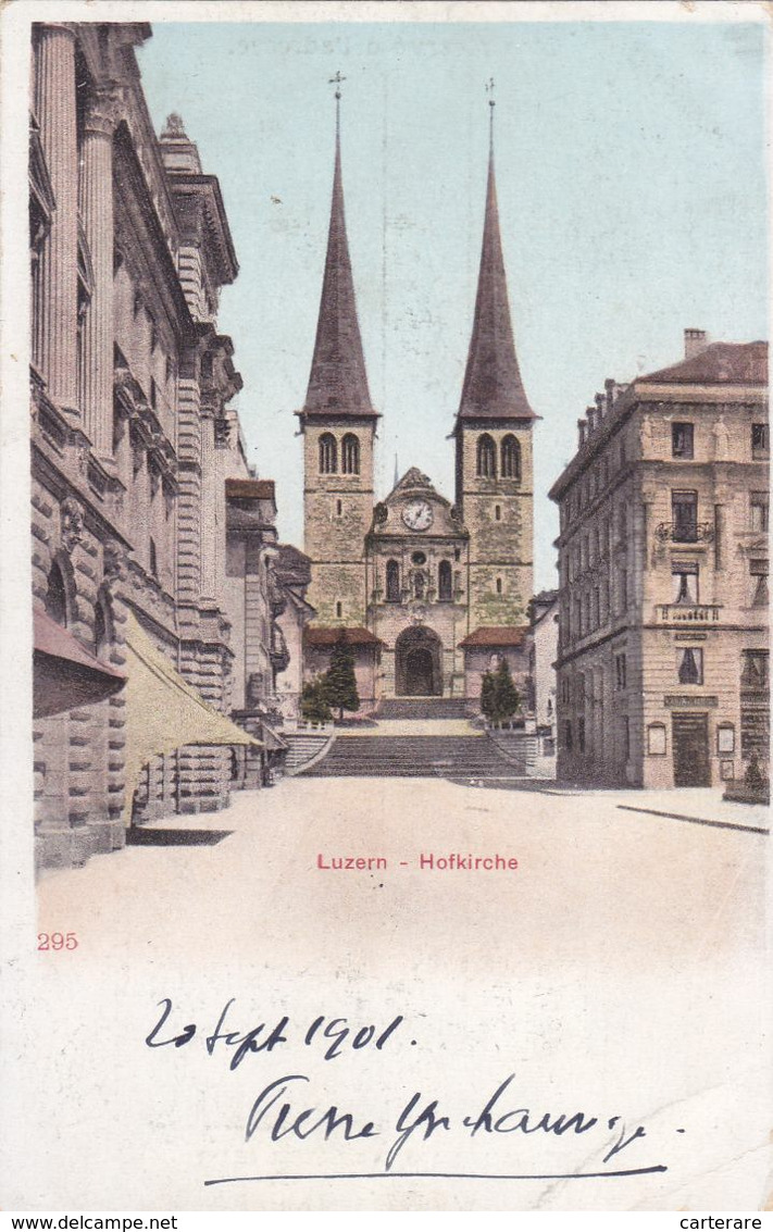 SUISSE,HELVETIA,SWISS,SWITZERLAND,SVIZZERA,SCHWEIZ ,LUZERN,LUCERNE,1901,CARTE ANCIENNE - Lucerne