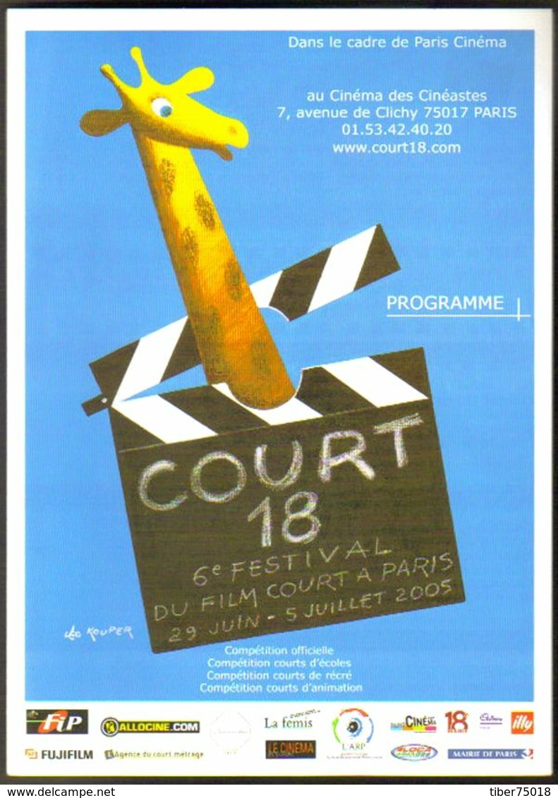 Programme Dépliant (format 15 X 21) - Court 18 - 6e Festival Du Film Court à Paris - Illustration : Léo Kouper - Kouper