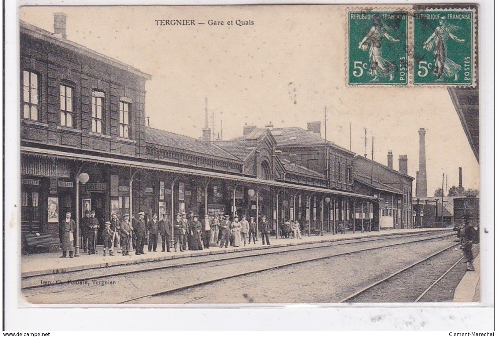 TERGNIER : Gare Et Quais - Tres Bon Etat - Other & Unclassified