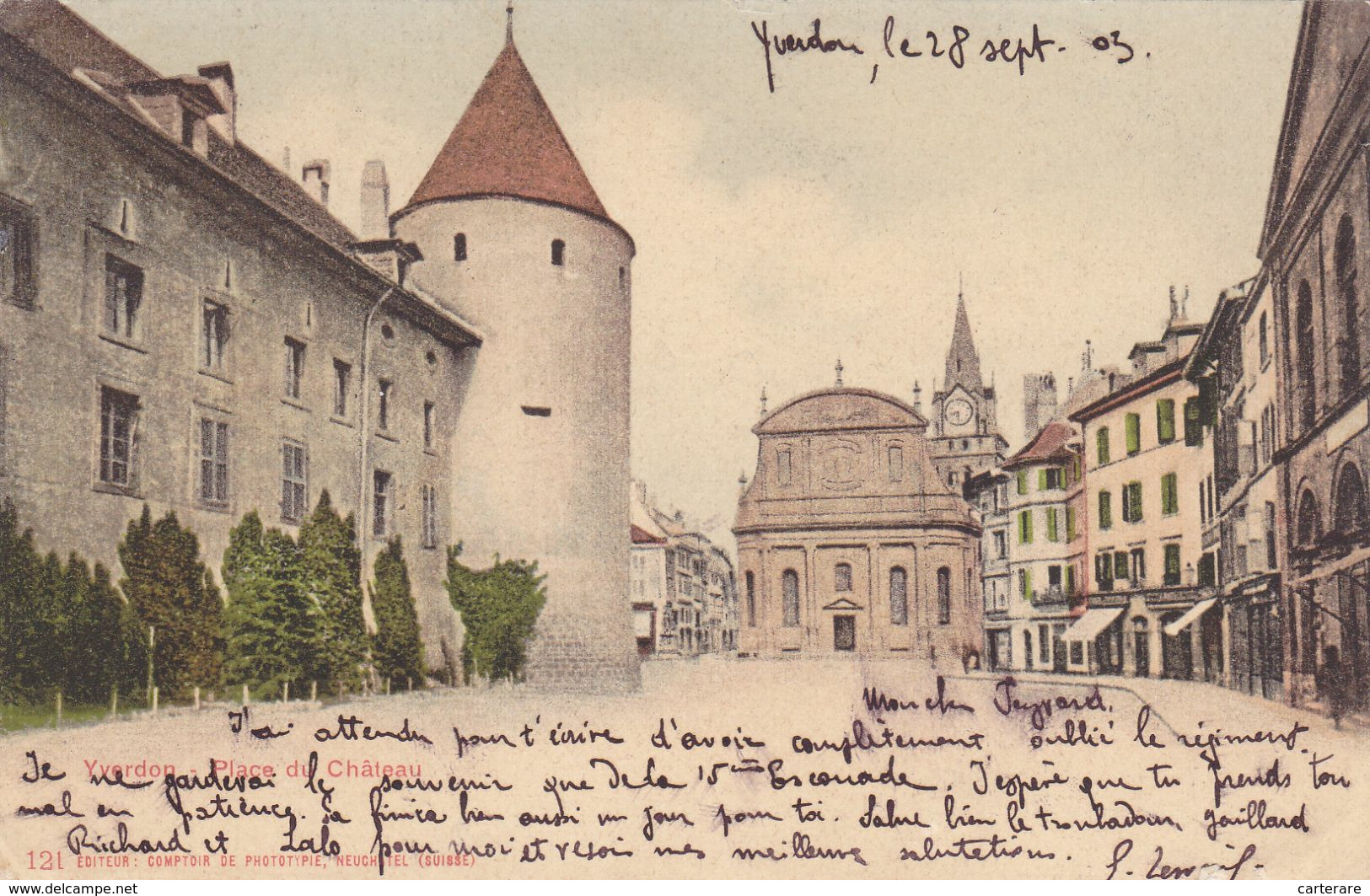 SUISSE,SCHWEIZ,SVIZZERA,SWITZERLAND,HELVETIA,SWISS,VAUD,YVERDON,1903 - Yverdon-les-Bains 