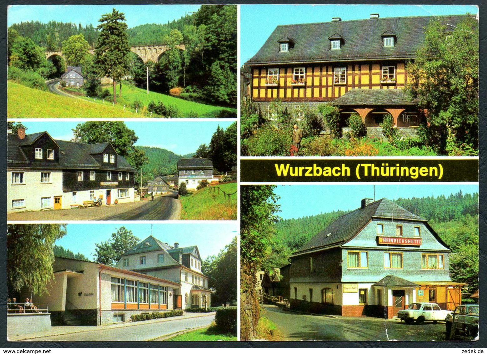 E0271 - Wurzbach FDGB Heim Rudi Arnstadt Konsum Gaststätte Heinrichshütte - Bild Und Heimat Reichenbach - Wurzbach