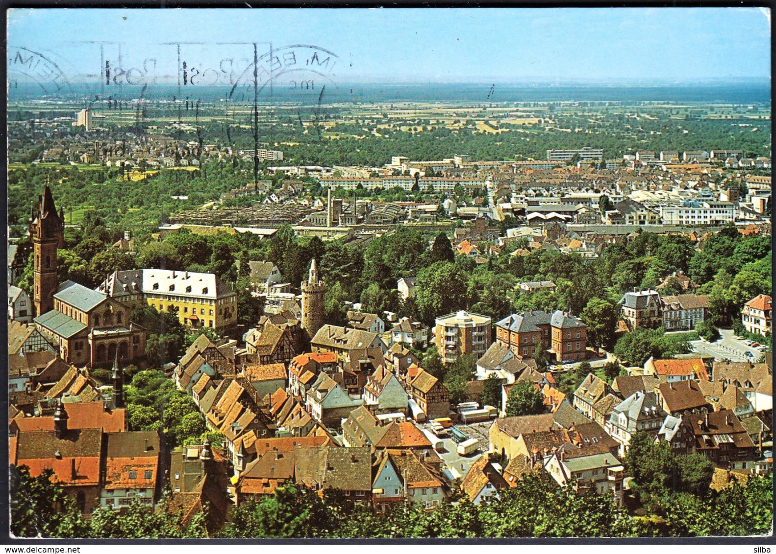 Germany Weinheim  1977 / Bergstrasse / Blick Von Der Burgruine Windeck / Panorama - Weinheim