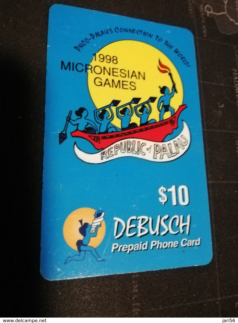 PALAU $10,- Prepaid Card Fine Used R 1998 MICRONESIAN GAMES  THICK CARD  ** 3196 ** - Palau