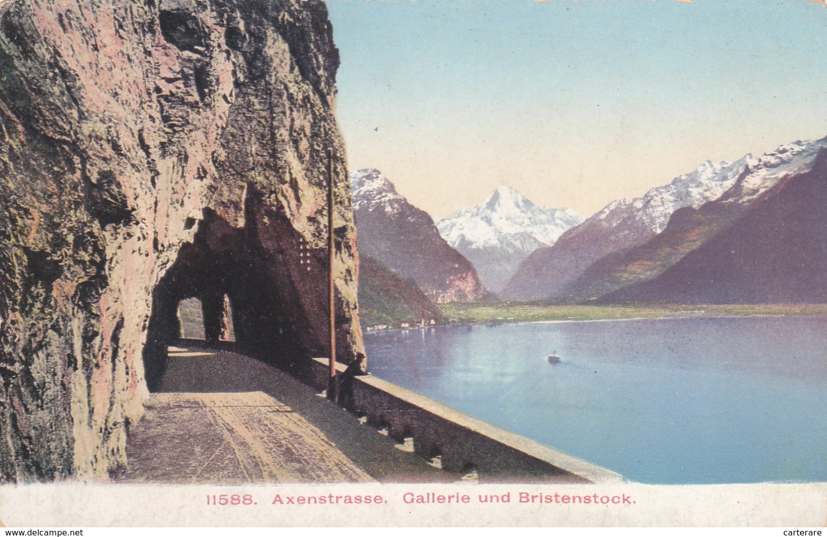 SUISSE,SCHWEIZ,SVIZZERA,SWITZERLAND,HELVETIA,SWISS ,URI,FLUELEN,AXENSTRASSE,1900 - Flüelen