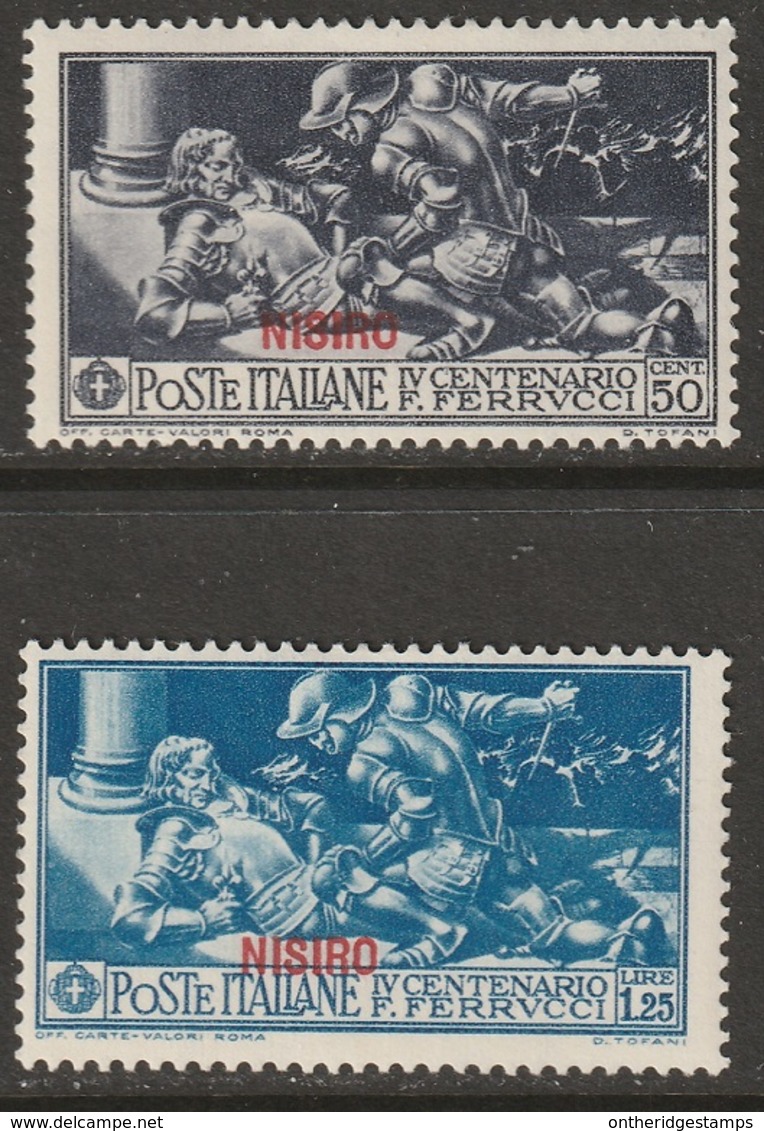 Italy Aegean Nisiro 1930 Sc 14,15 Sa 14,15 MLH - Egée (Nisiro)