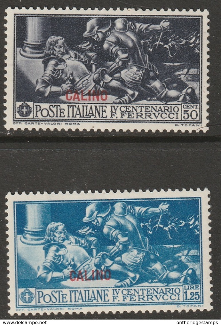 Italy Aegean Calino 1930 Sc 14,15 Sa 14,15 MLH - Egée (Calino)