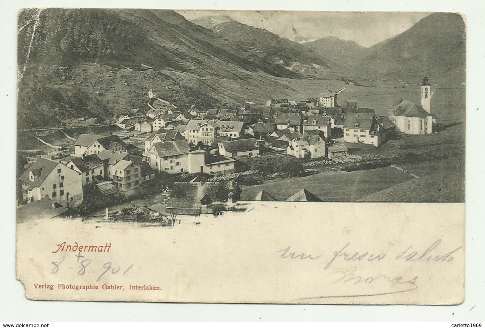 ANDERMATT 1901  -  VIAGGIATA  FP - Andermatt