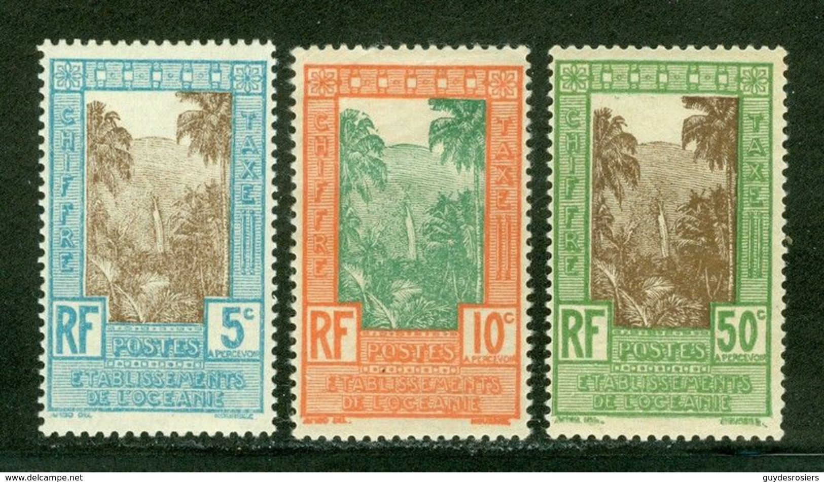À Percevoir; Polynésie Française / French Polynesia; Scott # J-10 + 11 + 13; Neuf + Trace De Charnière (3500) - Segnatasse