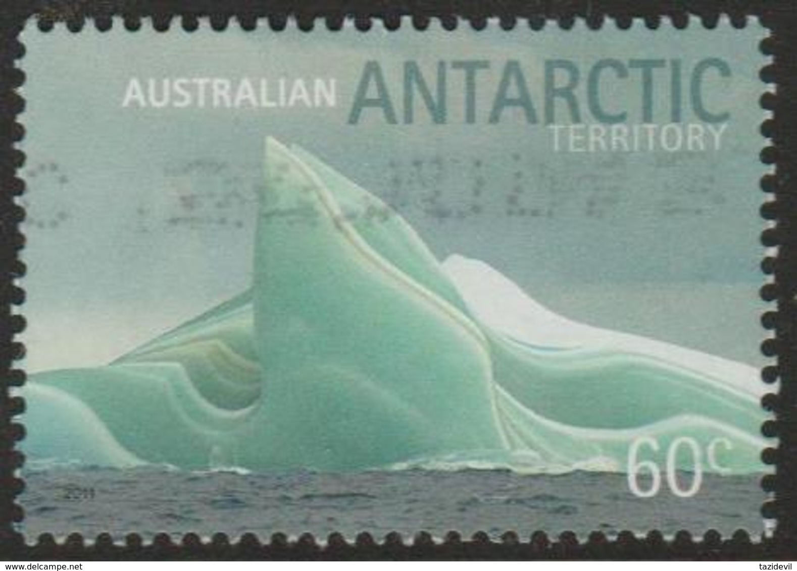 AUSTRALIAN ANTARCTIC TERRITORY-USED 2011 60c Icebergs - Striated Jade Iceberg - Used Stamps