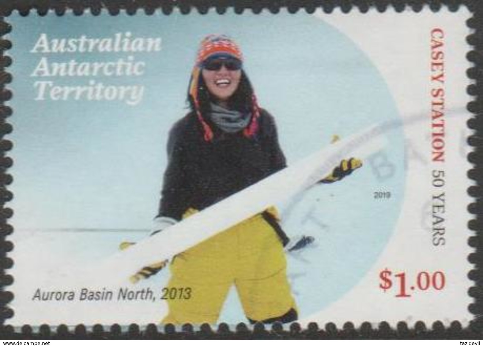 AUSTRALIAN ANTARCTIC TERRITORY-USED 2019 $1.00 Casey Station - Aurora Basin North 2013 - Used Stamps