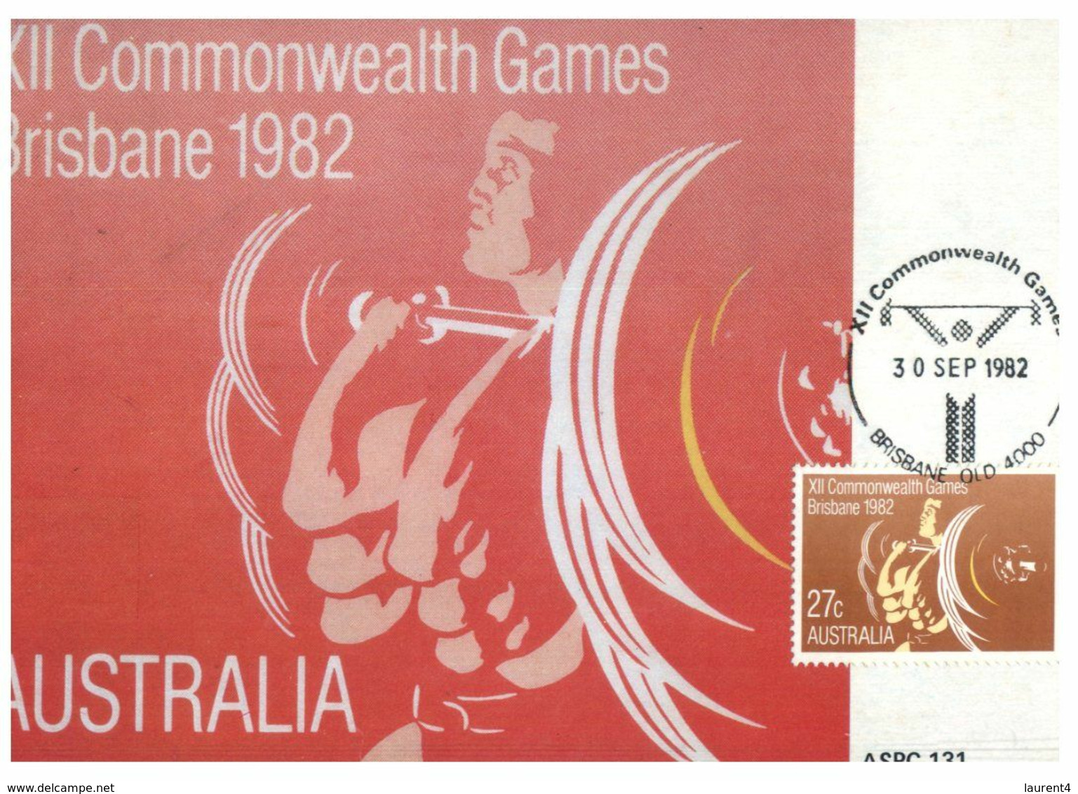 (N 8) Australia - Commonwealth Games Brisbane 1982 - Weight Lifting (ASPC131) - Halterofilia