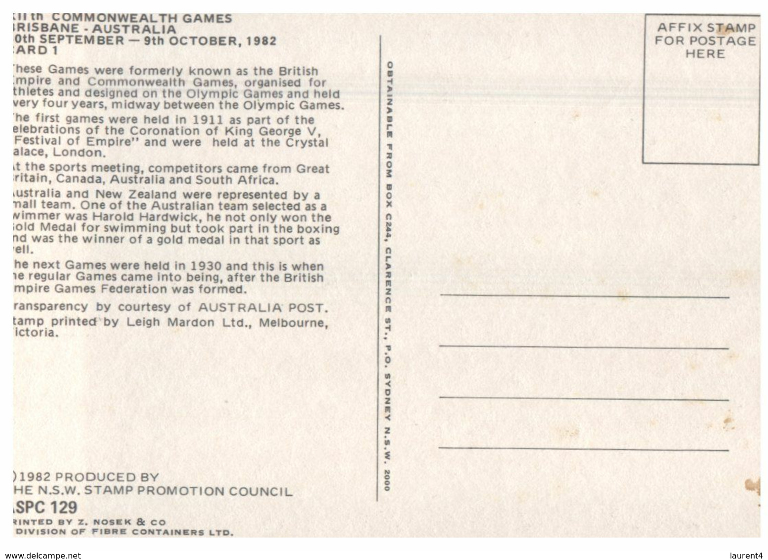 (N 8) Australia - Commonwealth Games Brisbane 1982 - Archery (ASPC129) - Tir à L'Arc