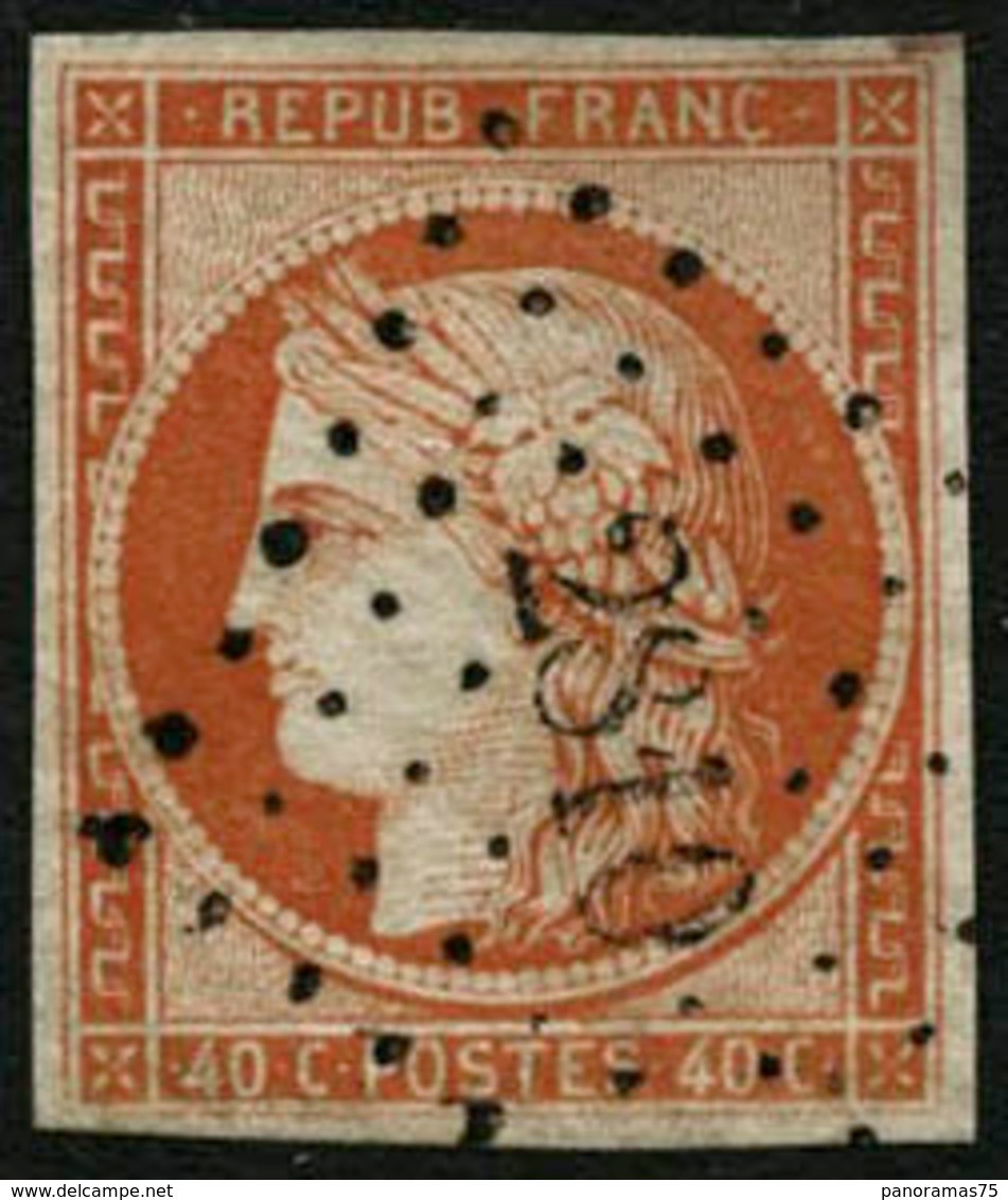 Oblit. N°5 40c Orange, Signé Calves - TB - 1849-1850 Ceres