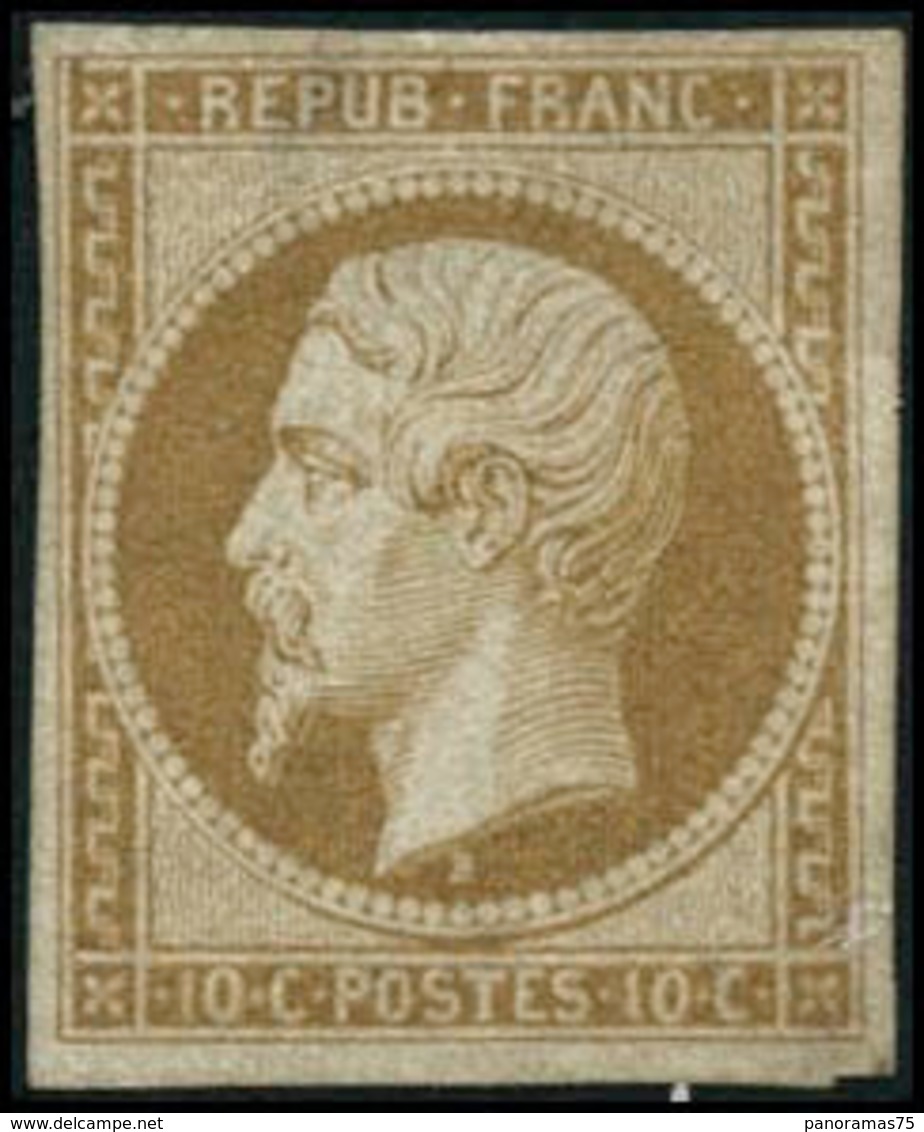 ** N°9c 10c Bistre Clair, Réimp - TB - 1852 Louis-Napoléon