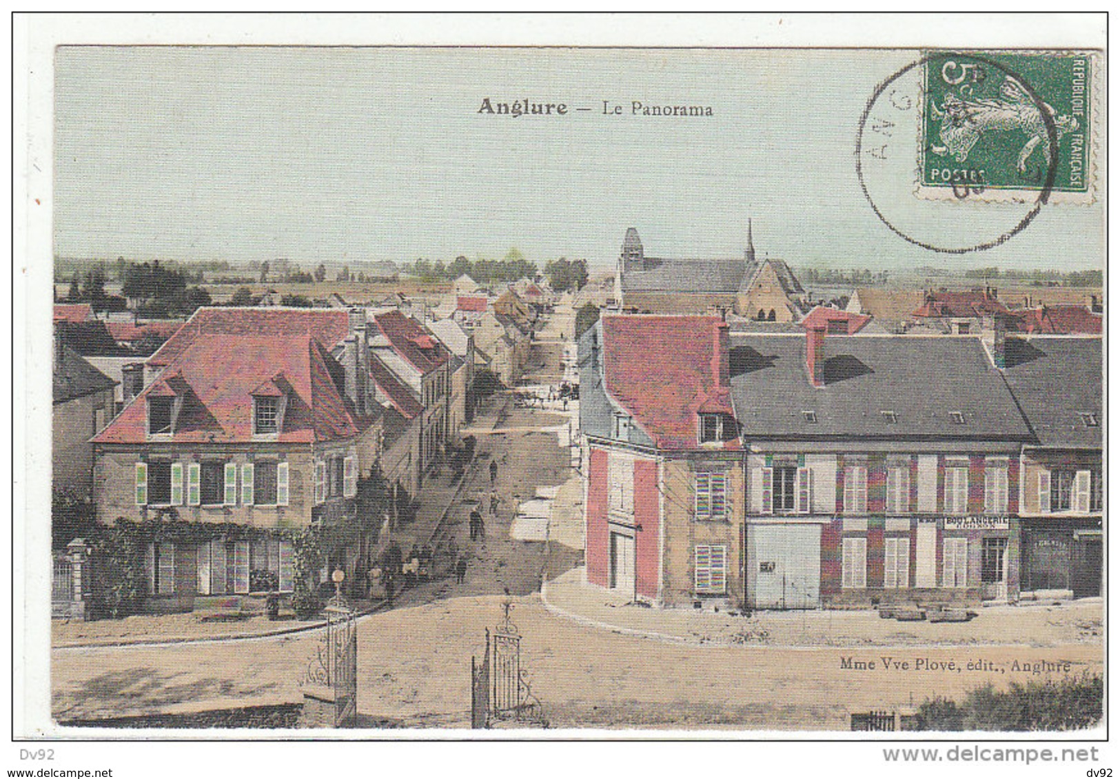 MARNE ANGLURE LE PANORAMA (CARTE COULEUR ET TOILEE) - Anglure