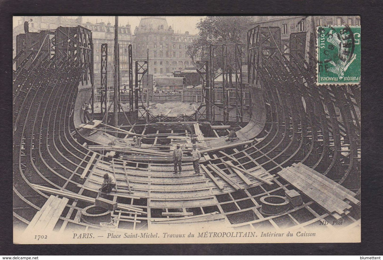 CPA Paris 75 Construction Métro Métropolitain Circulé - Metropolitana, Stazioni