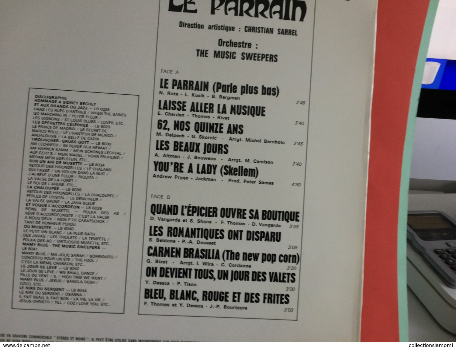 Le Parrain et autres - Disque vinyles 33T) Titre voir photos-  (Muller Dom-Cat) - Direction artisitique Christian Sarrel