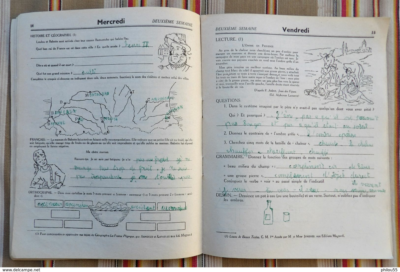 Cahier de Vacances avec concours CM1 loulou et babette MAGNARD illustrateur