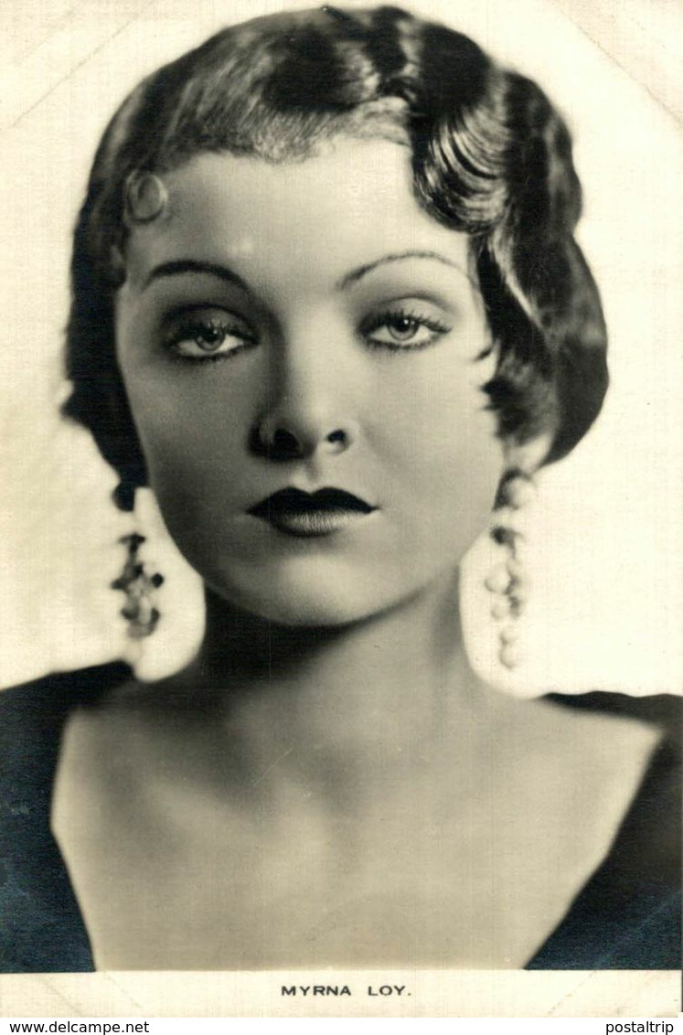 Mirna Loy.  8.5*13.5 Cm // Plain Back - Actores