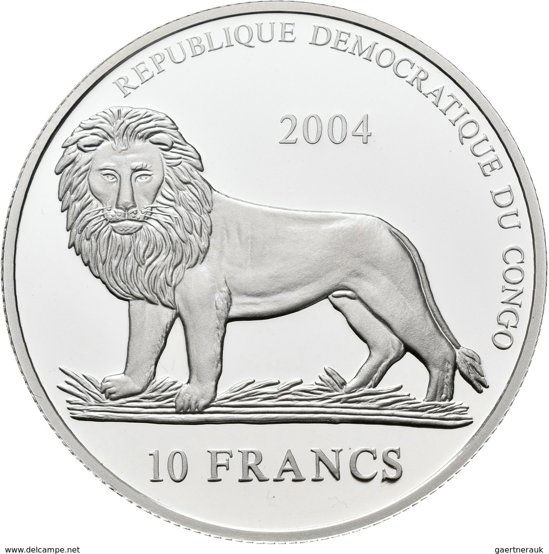 Kongo, DR / Zaire - Anlagegold: 20 Francs 2004 Motiv Ferrari. KM# 144. 1,24g (1/25 OZ) 999/1000 Gold - Congo (Democratische Republiek 1964-70)
