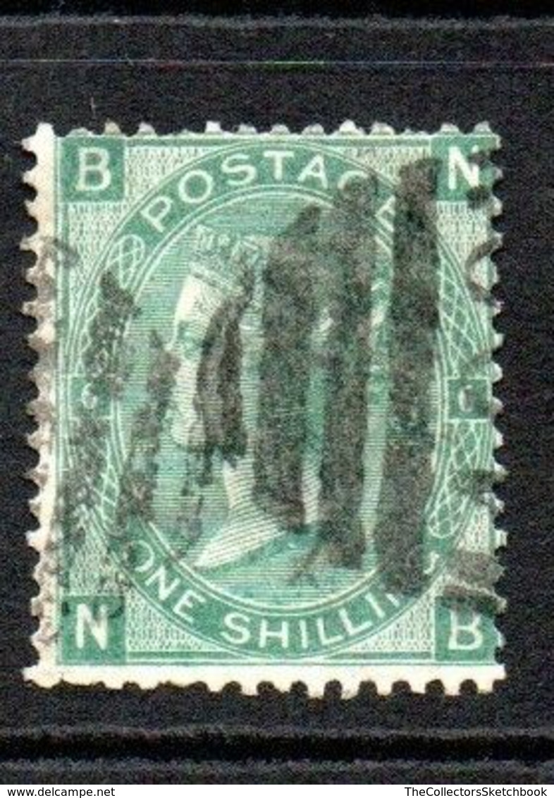 GB Victoria Surface Printed One Shilling Green Good Used Crease Pulled Perfs - Unclassified