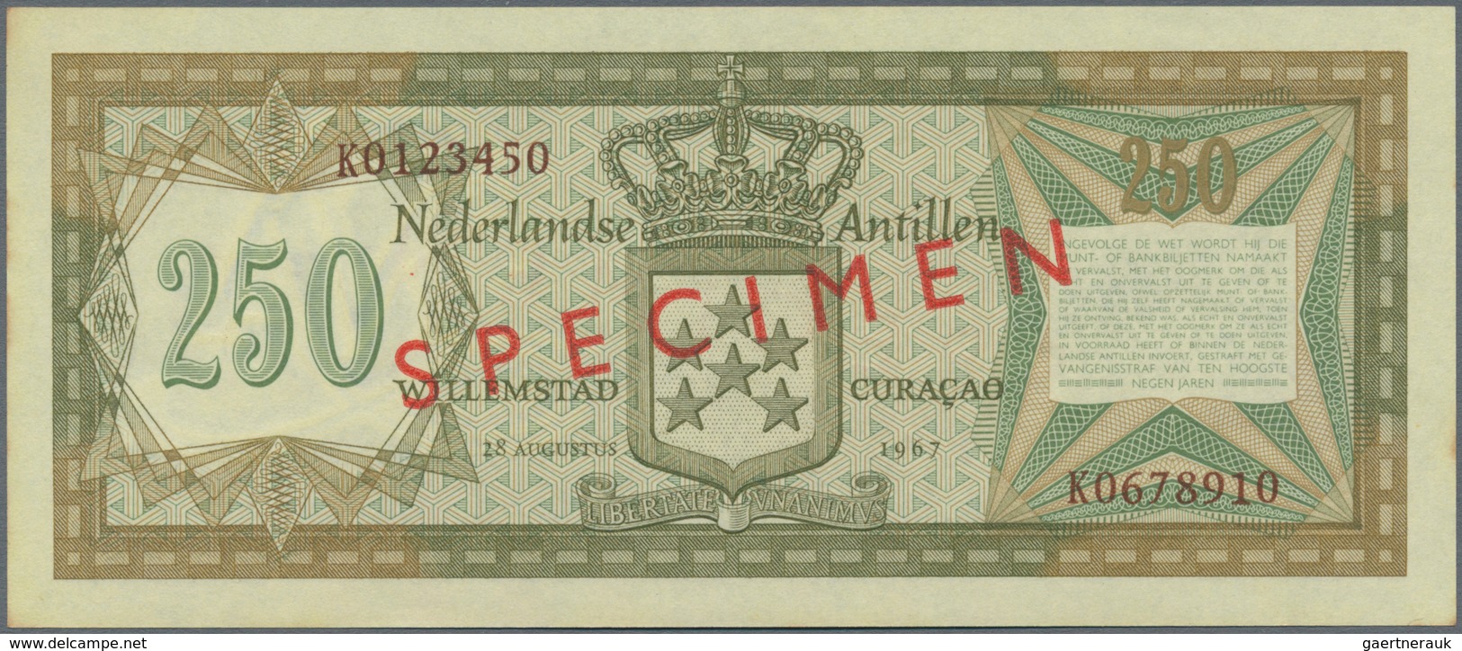 Netherlands Antilles / Niederländische Antillen: Bank Van De Nederlandse Antillen, Set With 25, 50, - Netherlands Antilles (...-1986)