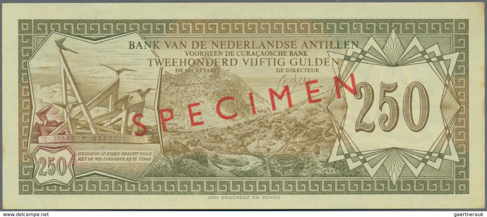 Netherlands Antilles / Niederländische Antillen: Bank Van De Nederlandse Antillen, Set With 25, 50, - Netherlands Antilles (...-1986)