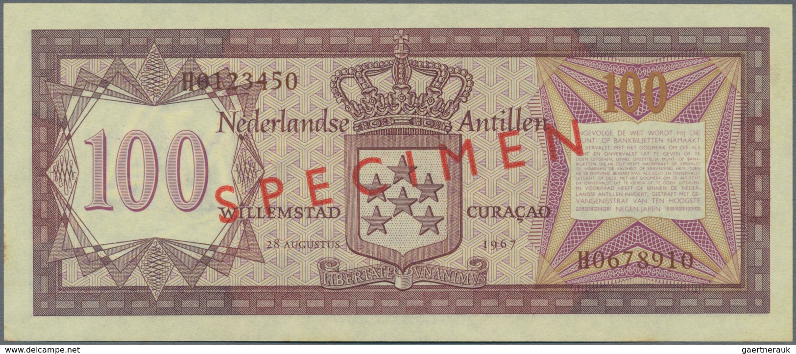 Netherlands Antilles / Niederländische Antillen: Bank Van De Nederlandse Antillen, Set With 25, 50, - Netherlands Antilles (...-1986)