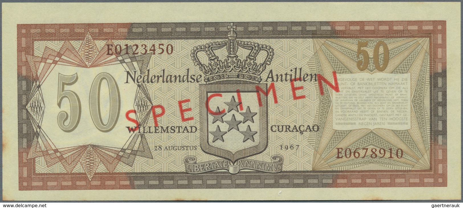 Netherlands Antilles / Niederländische Antillen: Bank Van De Nederlandse Antillen, Set With 25, 50, - Antille Olandesi (...-1986)