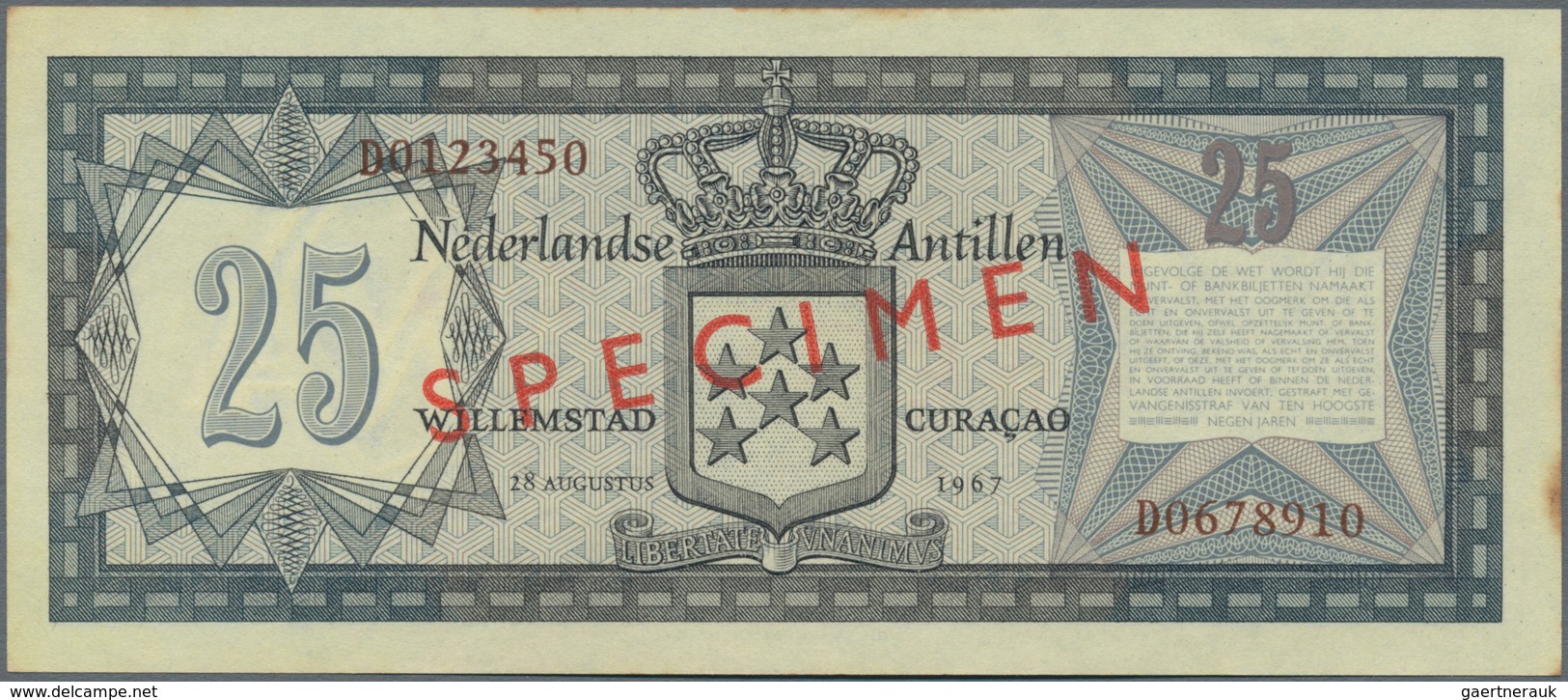 Netherlands Antilles / Niederländische Antillen: Bank van de Nederlandse Antillen, set with 25, 50,