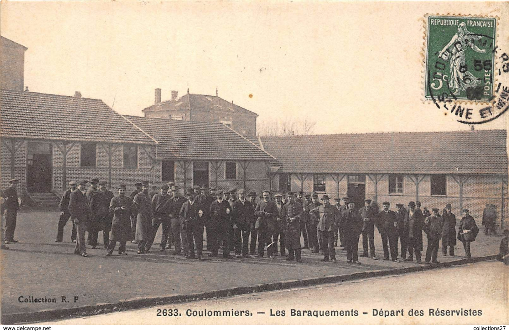 77-COULOMMIERS- LES BARAQUEMENTS, DEPART DES RESERVISTES - Coulommiers