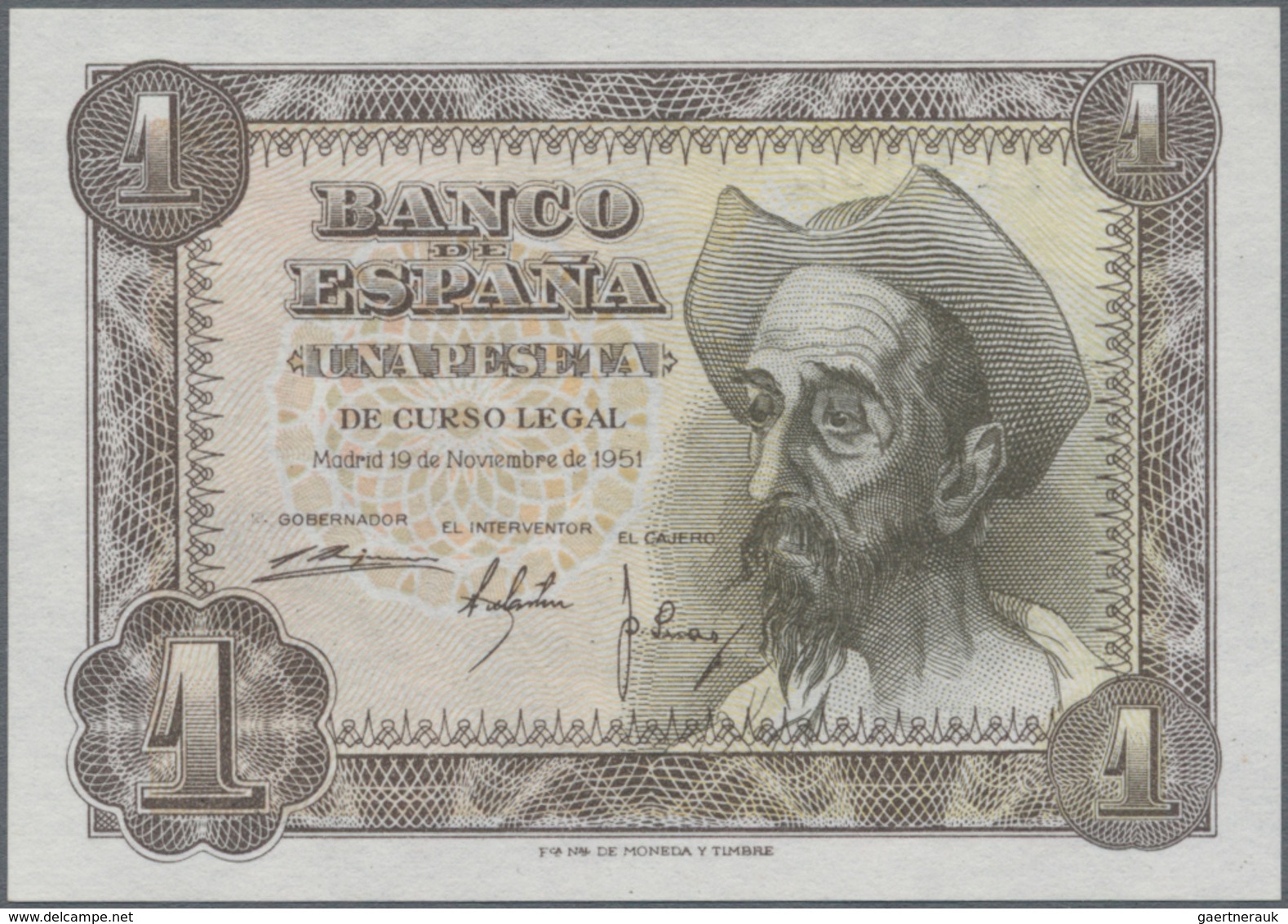 Spain / Spanien: Banco De España: Set Of 7 Different Banknotes Containing 1 Peseta 1951 P. 139a (UNC - Altri & Non Classificati