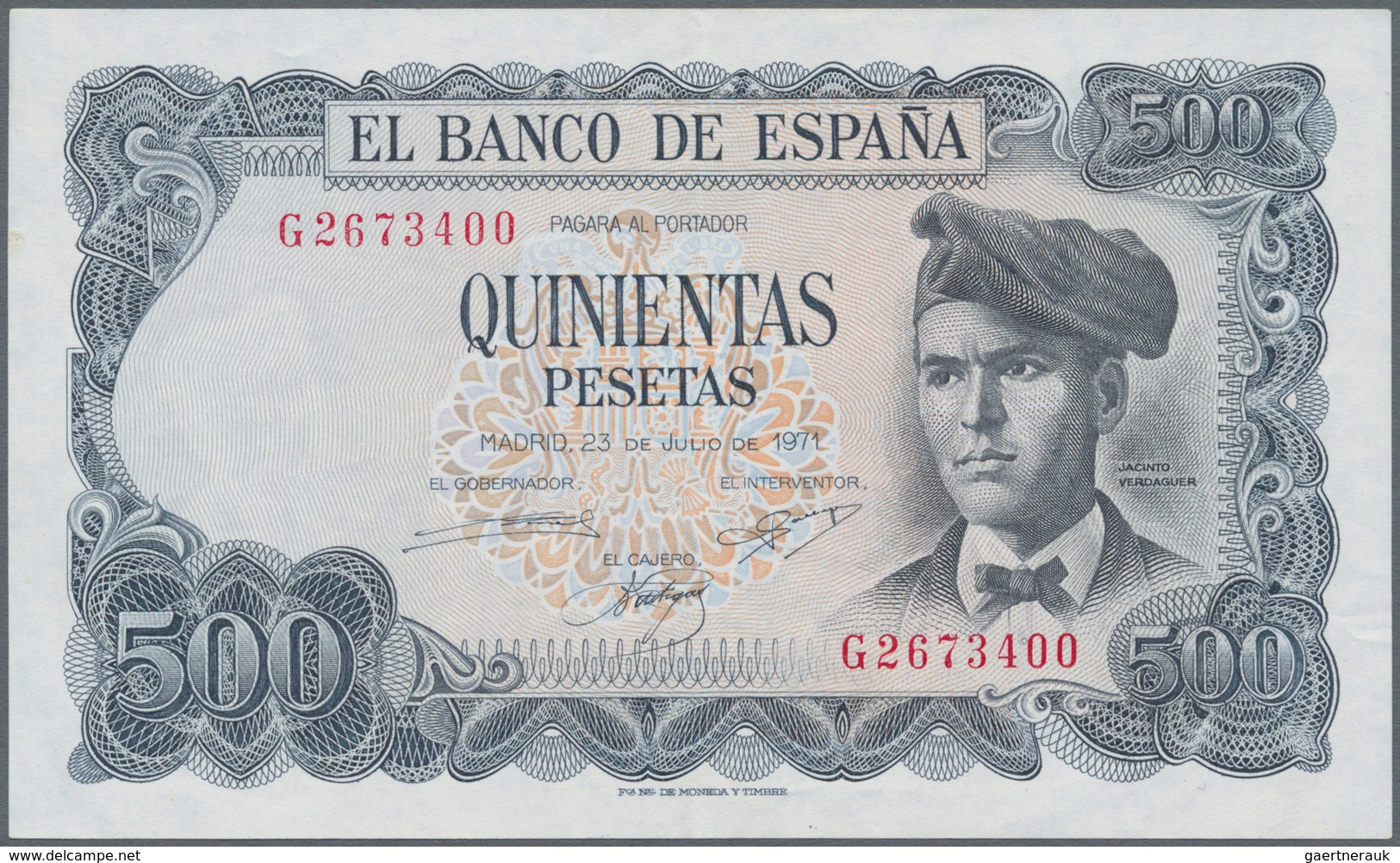 Spain / Spanien: Banco de España: Set of 7 different banknotes containing 1 Peseta 1951 P. 139a (UNC