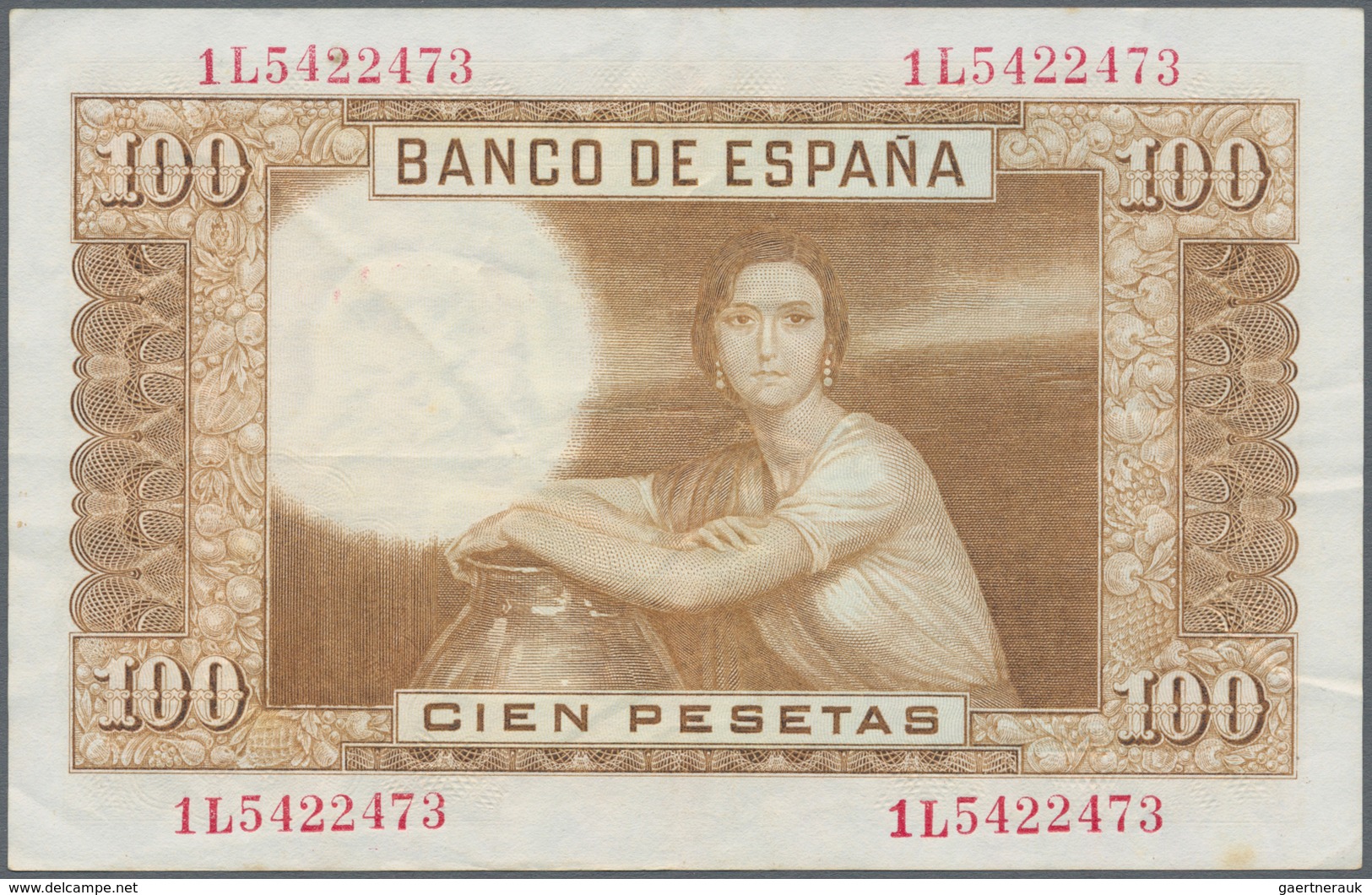 Spain / Spanien: Banco de España: Set of 7 different banknotes containing 1 Peseta 1951 P. 139a (UNC