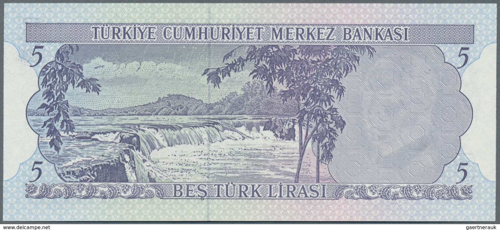 Turkey / Türkei: Set With 6 Banknotes 5, 2x 1000, 5000, 10.000 And 20.000 Lira P.185, 196, 197, 199, - Turkije