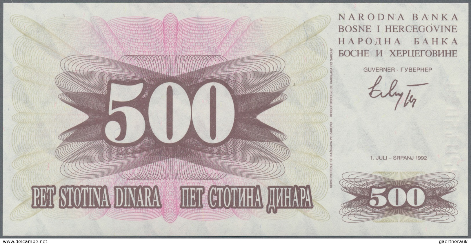 Bosnia & Herzegovina / Bosnien & Herzegovina: Huge lot with more than 600 banknotes Bosnia & Herzego