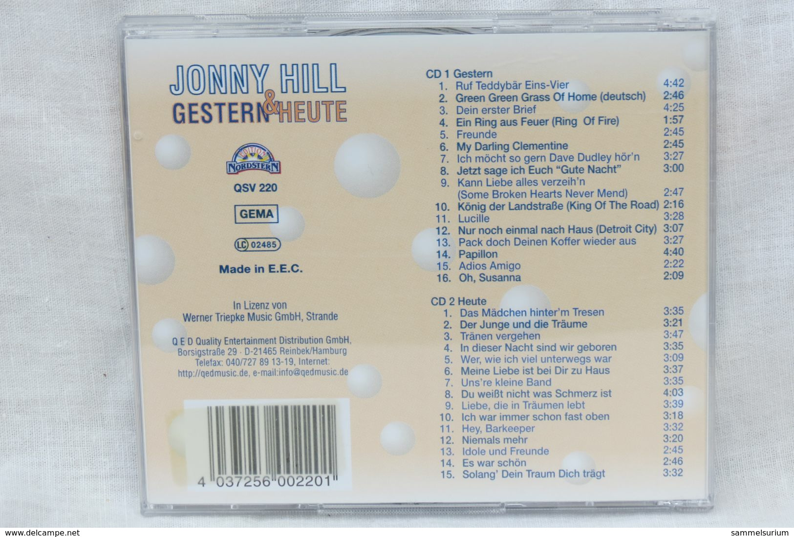 2 CDs "Jonny Hill" Gestern & Heute - Other - German Music