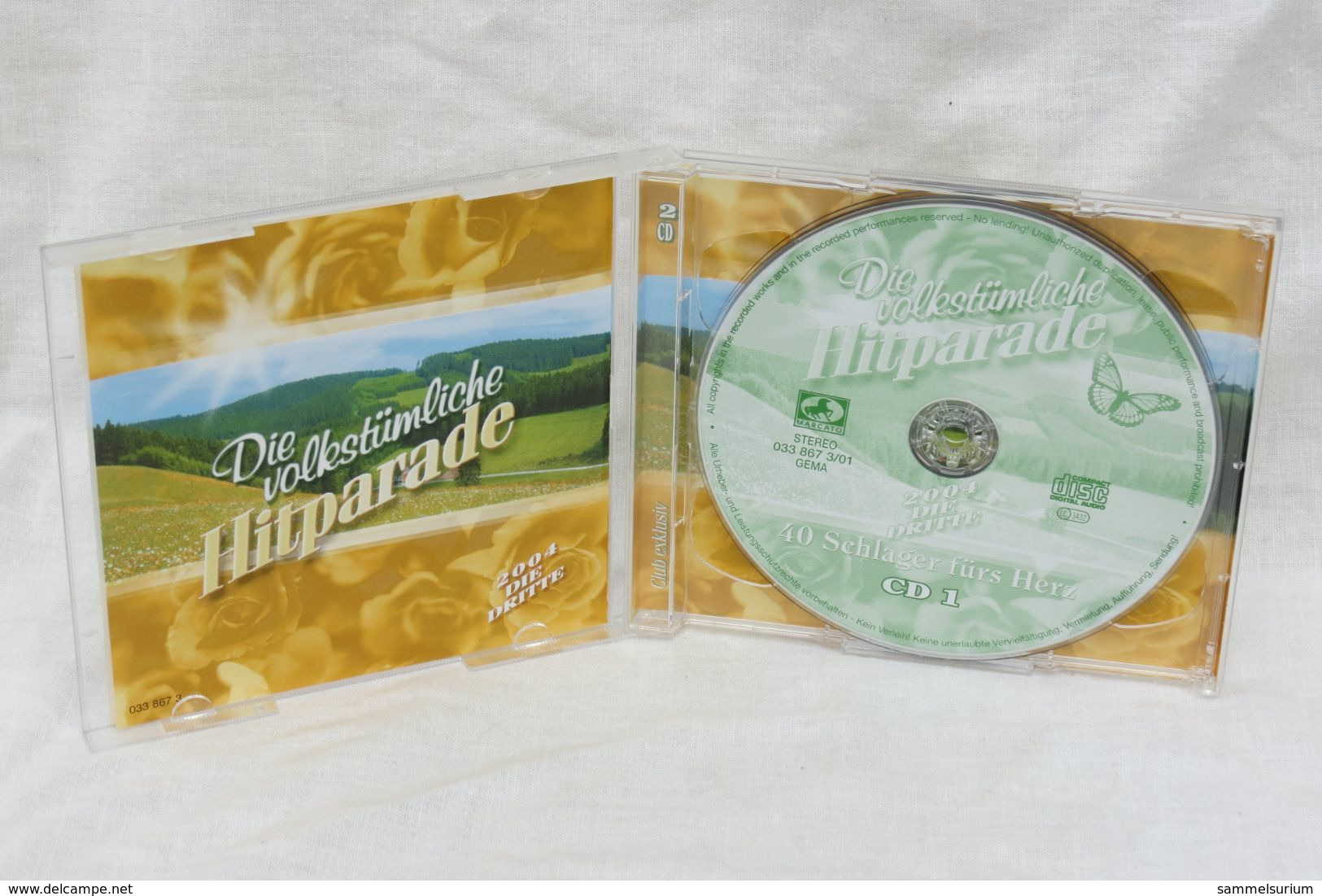 2 CDs "Die Volkstümliche Hitparade" 40 Schlager Fürs Herz, Ausgabe 2004 Die Dritte - Andere - Duitstalig