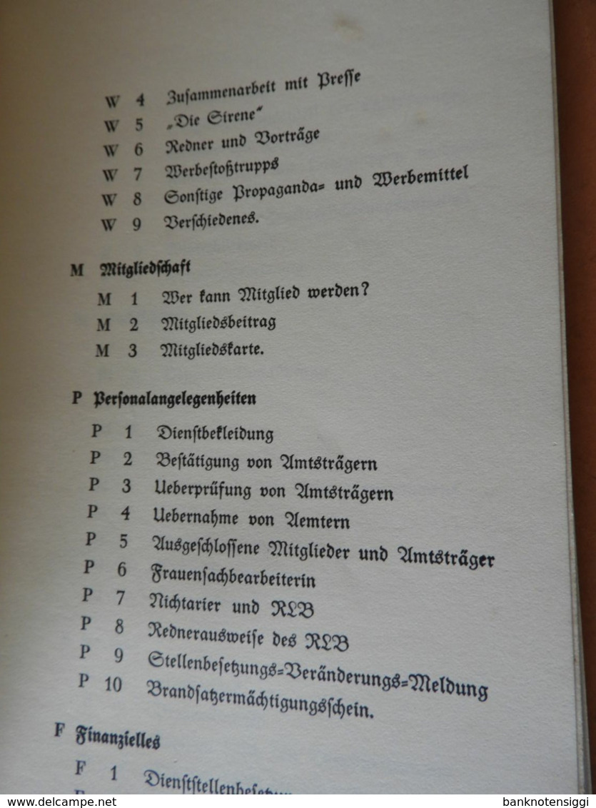 Heft Dienstanweisung  Des Reichsluftzschutzbundes Frankfurt/Main 1937 - Other & Unclassified