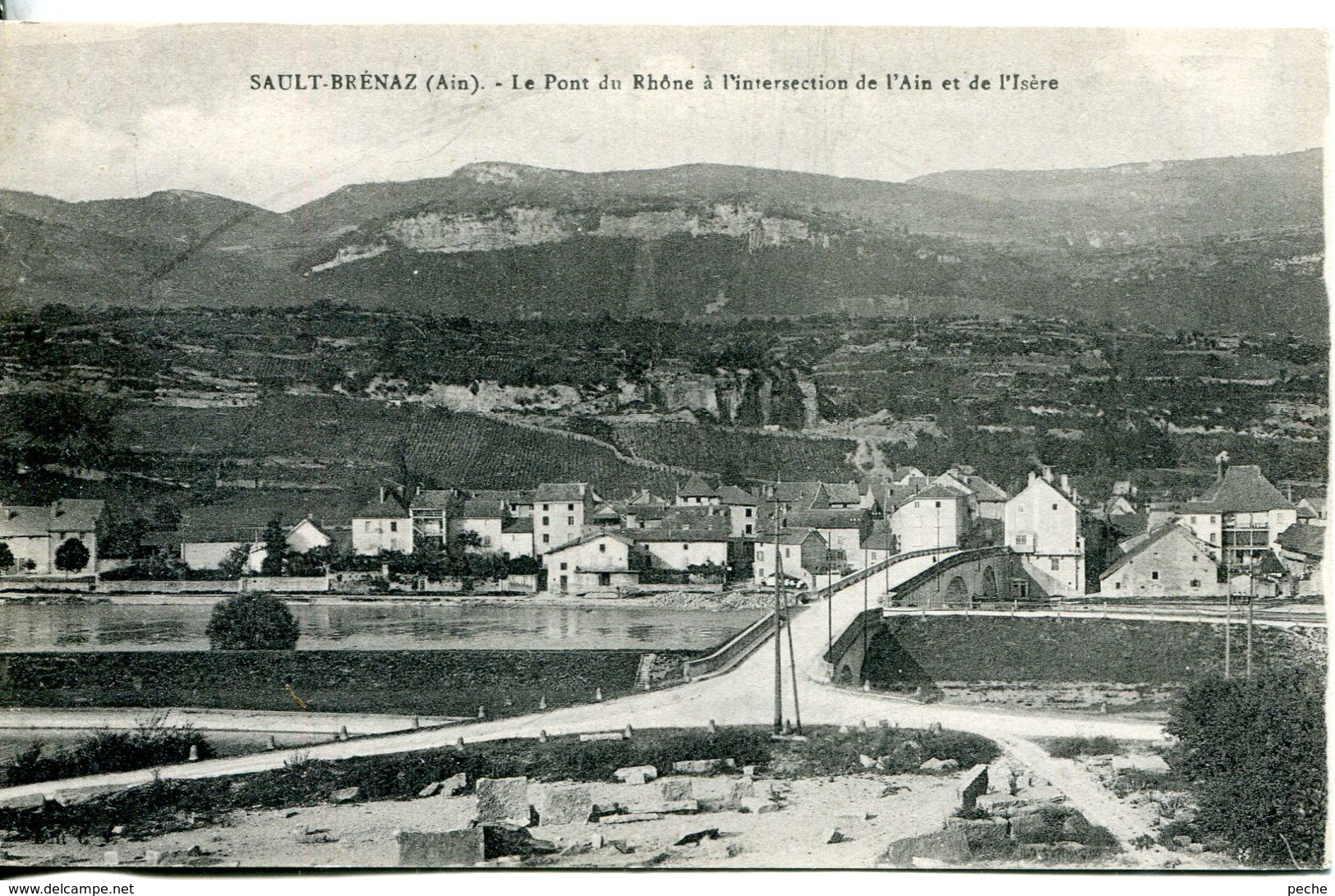 N°3953 R  -cpa Sault Brénz -le Pont Du Rhône à L'intersection De L'Ain Et De L'Isère- - Non Classificati