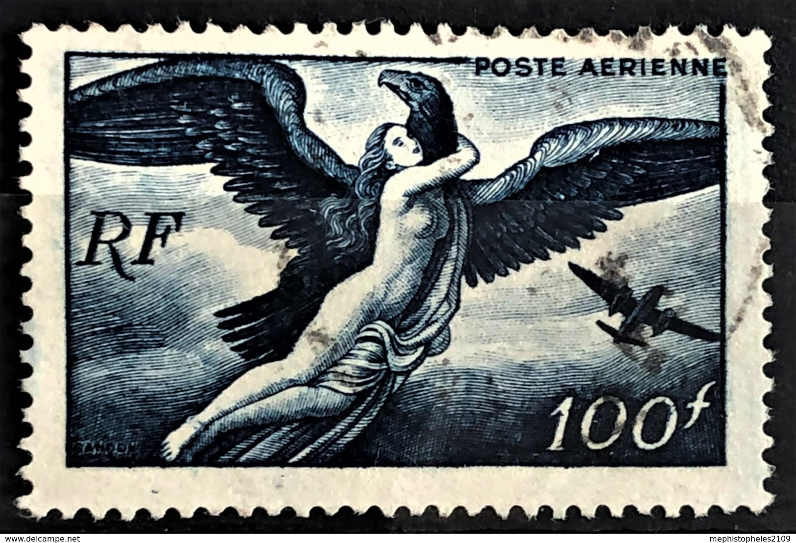 FRANCE 1946/47 - Canceled - YT 18 - Poste Aérienne 100F - 1927-1959 Gebraucht
