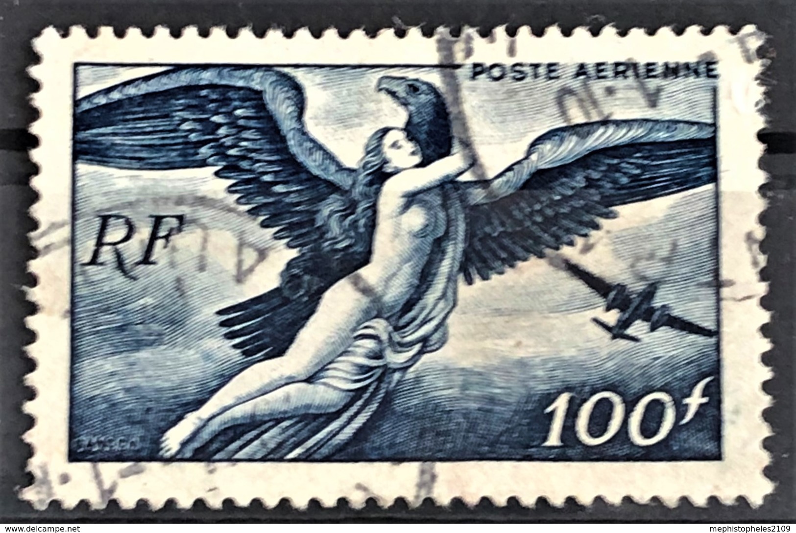FRANCE 1946/47 - Canceled - YT 18 - Poste Aérienne 100F - 1927-1959 Oblitérés