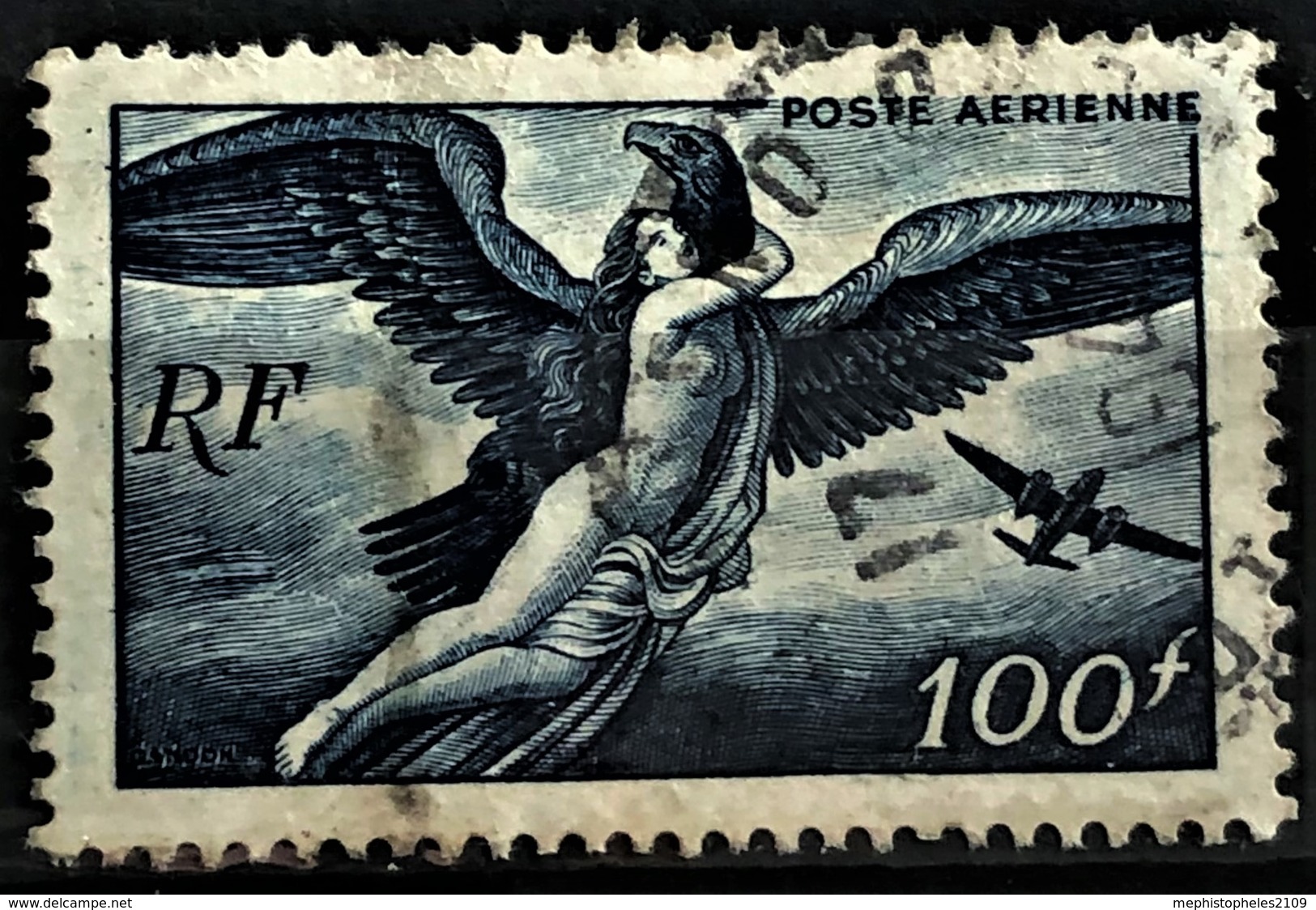 FRANCE 1946/47 - Canceled - YT 18 - Poste Aérienne 100F - 1927-1959 Gebraucht