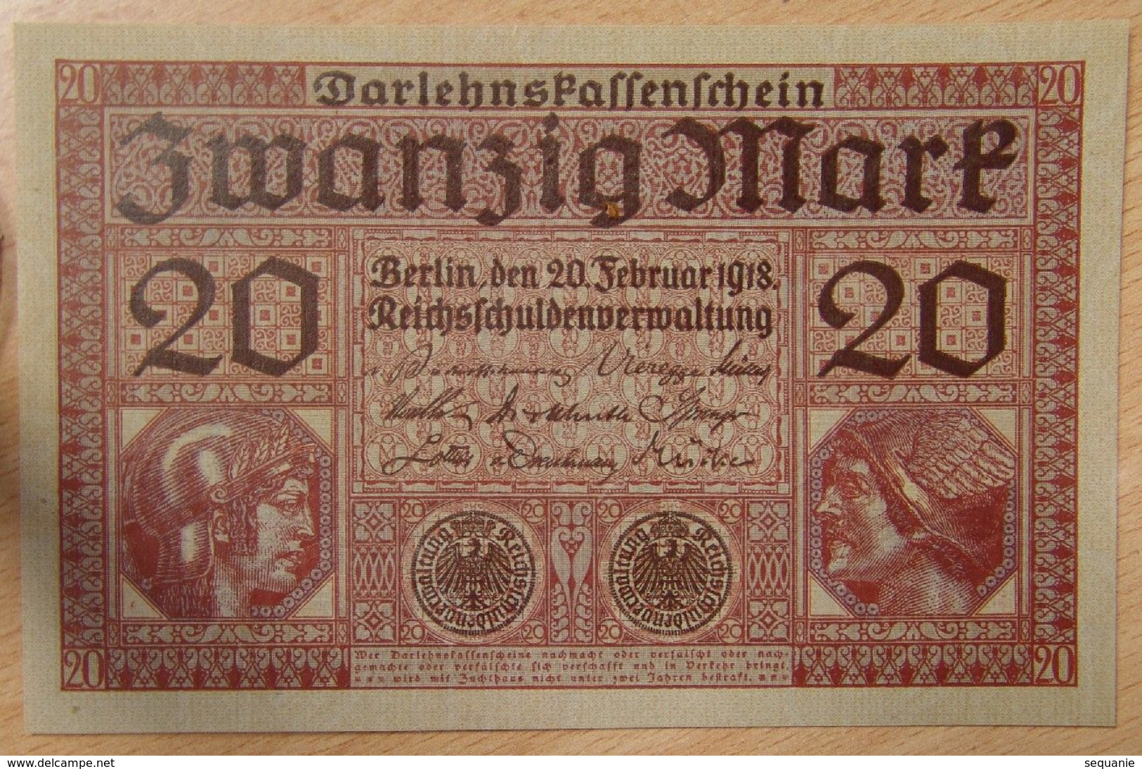 ALLEMAGNE - 20 Mark 20 Février 1918         P.057 - 20 Mark