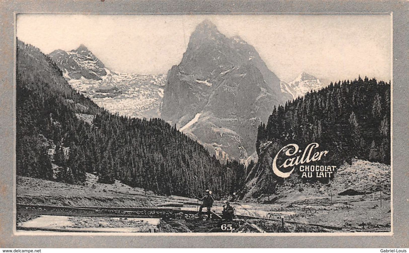 Wellhorn Glacier Du Rosenlaui Reichenbach - Wellhorn Wetterhorn Cailler 65 Chocolat Au Lait - Texte Au Dos  (~10 X 6 Cm) - Nestlé