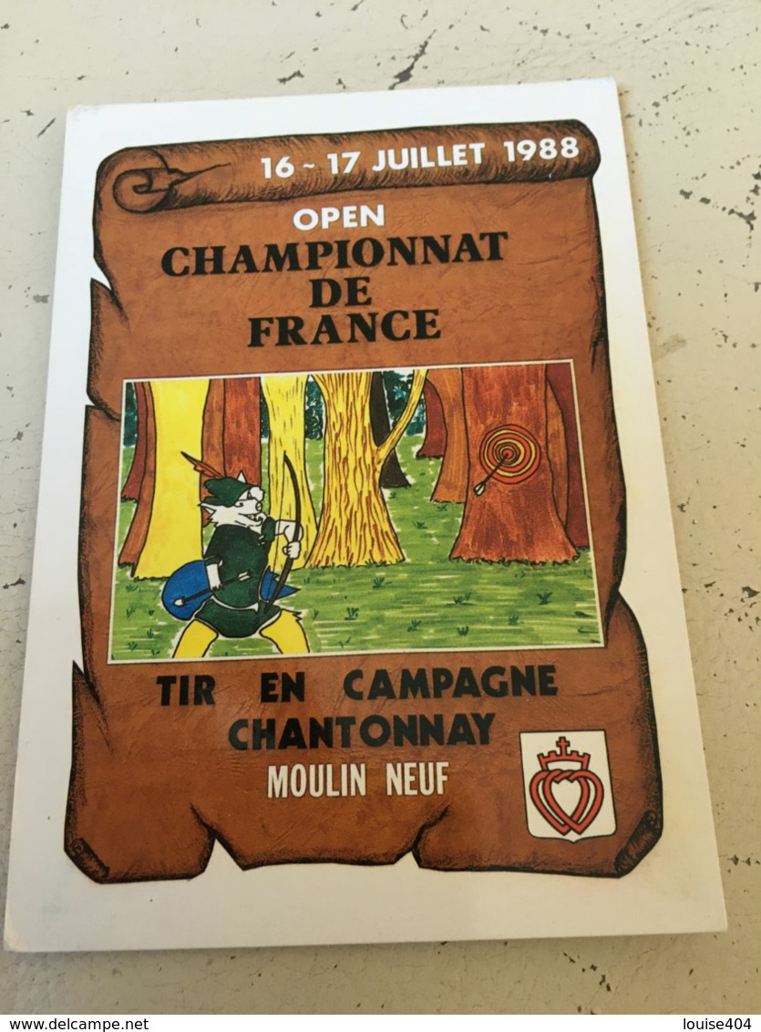 P4 - Championnat De France 16-17 Juillet 1988 -Tir En Campagne Chantonnay Moulin Neuf - Tiro Con L'Arco